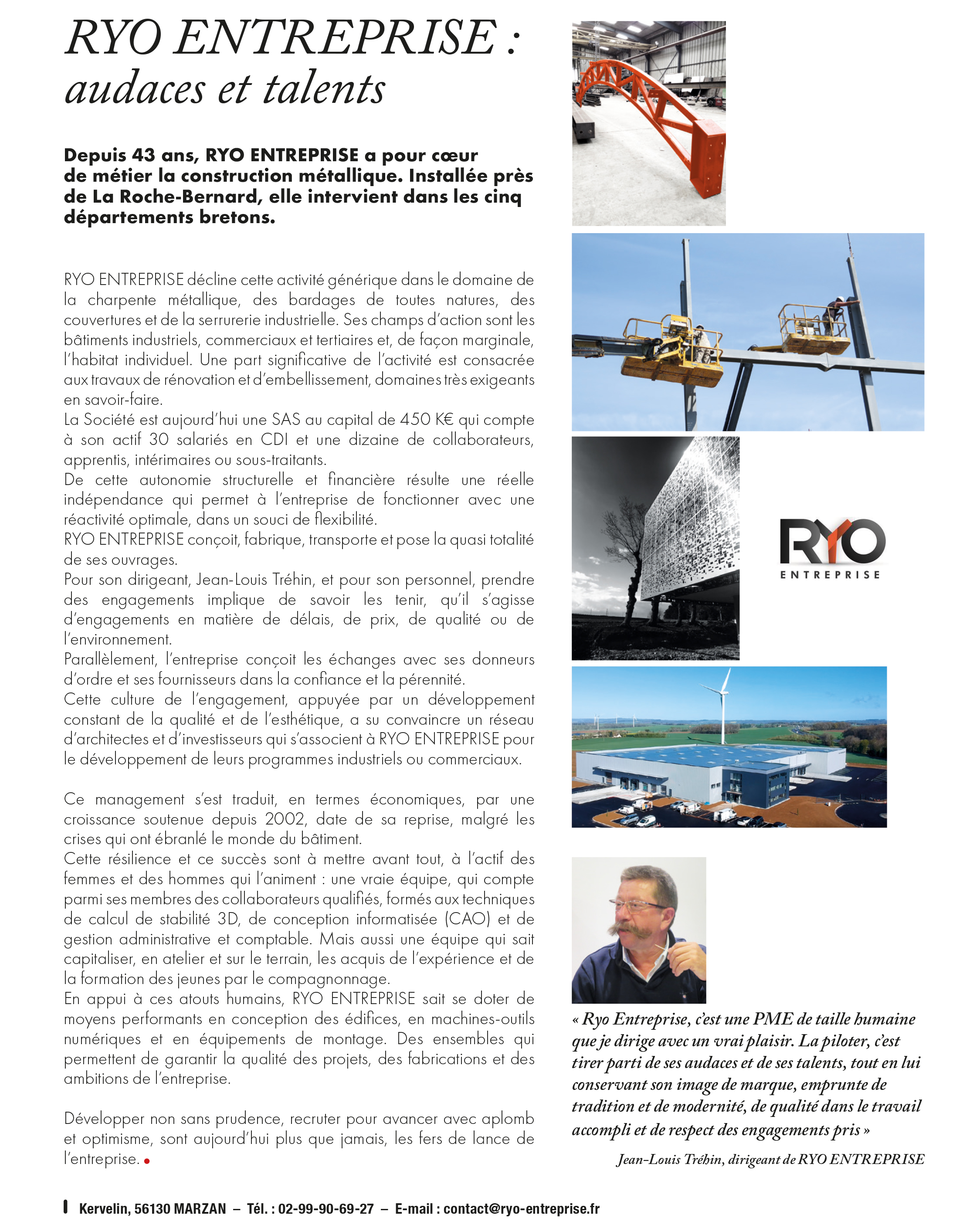 RYO ENTREPRISE : audaces et talents